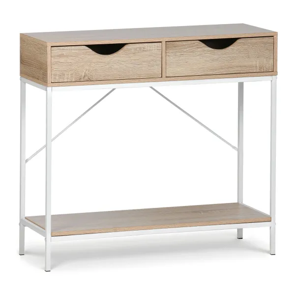 Occasional Furniture MobleKit White Brown 80 x 30 x 75 cm