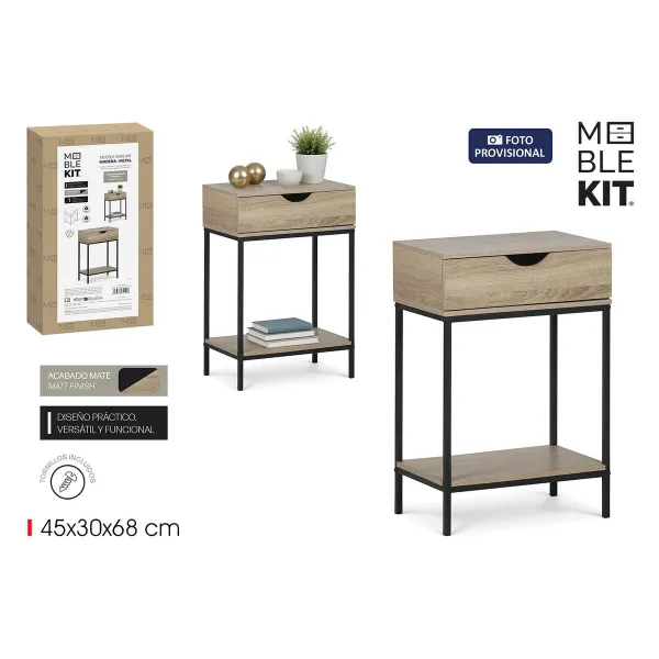 Occasional Furniture MobleKit Brown Black 45 x 30 x 68 cm Wood Metal