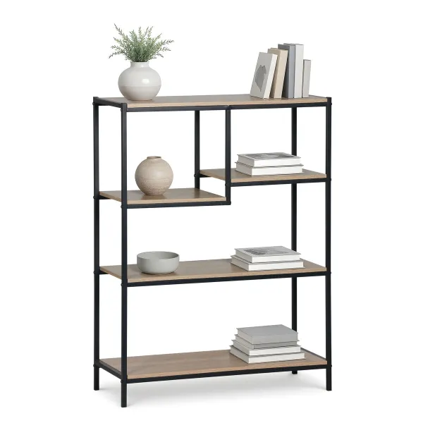 Shelves MobleKit Brown Black Wood Metal 75 x 30 x 100 cm