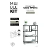 Plaukti MobleKit Brūns Melns Koks Metāls 75 x 30 x 100 cm