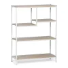 Lentyna MobleKit Balta Ruda Medžio Metalinis 75 x 30 x 100 cm