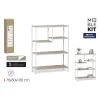 Lentyna MobleKit Balta Ruda Medžio Metalinis 75 x 30 x 100 cm