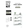Lentyna MobleKit Balta Ruda Medžio Metalinis 75 x 30 x 100 cm