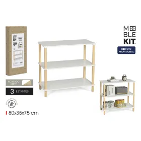 Shelves MobleKit White Wood 80 x 35 x 75 cm