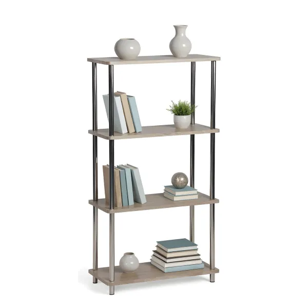 Полка MobleKit Коричневый Серебристый Деревянный Сталь 60 x 29,5 x 112 cm (2 штук)