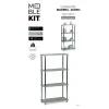 Полка MobleKit Коричневый Серебристый Деревянный Сталь 60 x 29,5 x 112 cm (2 штук)