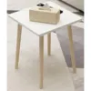 Šoninis staliukas MobleKit Balta Ruda 40 x 40 x 40 cm (2 vnt.)