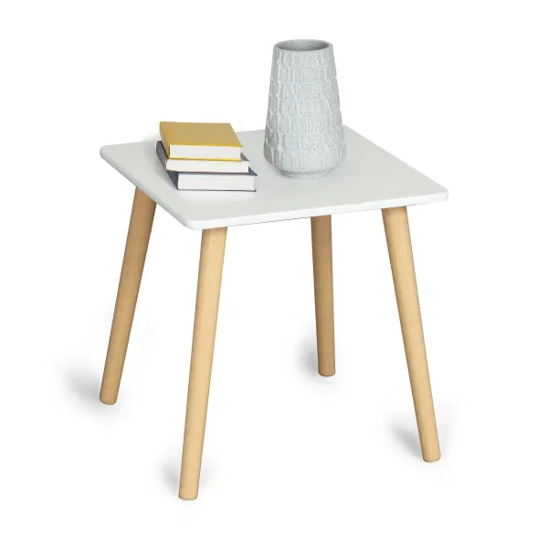 Side table MobleKit White Brown 40 x 40 x 40 cm (2 Units)