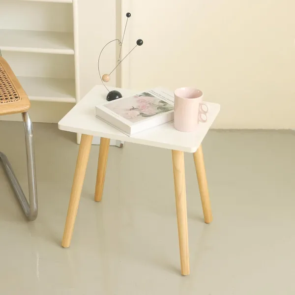 Mazs galdiņš MobleKit Balts Brūns 40 x 40 x 40 cm (2 gb.)