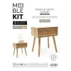 Nightstand MobleKit Brown 40 x 30 x 45 cm (2 Units)