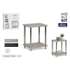 Вспомогательный стол MobleKit Коричневый Серебристый 34 x 29,5 x 41 cm (4 штук)