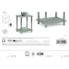 Вспомогательный стол MobleKit Коричневый Серебристый 34 x 29,5 x 41 cm (4 штук)