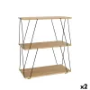 Полка MobleKit Коричневый Чёрный Деревянный Металл 60 x 30 x 71,2 cm (2 штук)