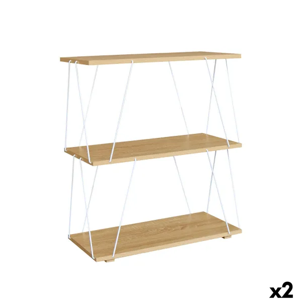 Полка MobleKit Белый Коричневый Деревянный Металл 60 x 30 x 71,2 cm (2 штук)