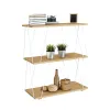 Полка MobleKit Белый Коричневый Деревянный Металл 60 x 30 x 71,2 cm (2 штук)