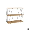 Lentyna MobleKit Ruda Juoda Medžio Metalinis 80 x 30 x 71,2 cm (2 vnt.)