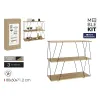 Lentyna MobleKit Ruda Juoda Medžio Metalinis 80 x 30 x 71,2 cm (2 vnt.)