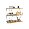Lentyna MobleKit Ruda Juoda Medžio Metalinis 80 x 30 x 71,2 cm (2 vnt.)