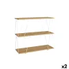 Полка MobleKit Белый Коричневый Деревянный Металл 80 x 30 x 71,2 cm (2 штук)