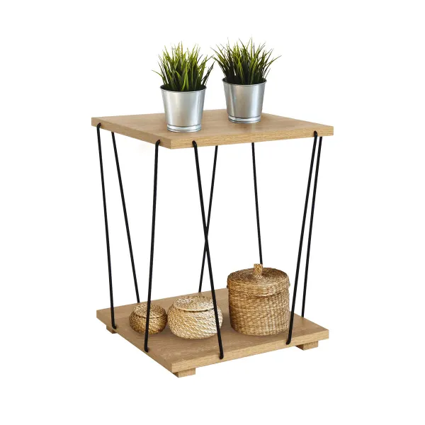 Sivupöytä MobleKit Ruskea Musta 31,8 x 31,8 x 38,5 cm (4 osaa)