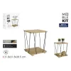 Вспомогательный стол MobleKit Коричневый Чёрный 31,8 x 31,8 x 38,5 cm (4 штук)