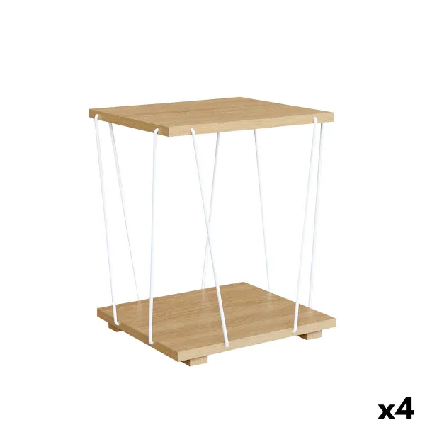 Side table MobleKit White Brown 31,8 x 31,8 x 38,5 cm (4 Units)