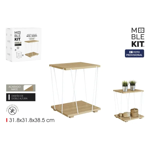 Вспомогательный стол MobleKit Белый Коричневый 31,8 x 31,8 x 38,5 cm (4 штук)