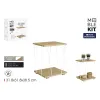 Sivupöytä MobleKit Valkoinen Ruskea 31,8 x 31,8 x 38,5 cm (4 osaa)