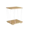 Mazs galdiņš MobleKit Balts Brūns 31,8 x 31,8 x 38,5 cm (4 gb.)