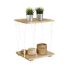 Sivupöytä MobleKit Valkoinen Ruskea 31,8 x 31,8 x 38,5 cm (4 osaa)