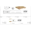 Вспомогательный стол MobleKit Белый Коричневый 31,8 x 31,8 x 38,5 cm (4 штук)