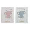 Baby blanket Elephant Pink Embroidery Double-sided 100 x 75 cm