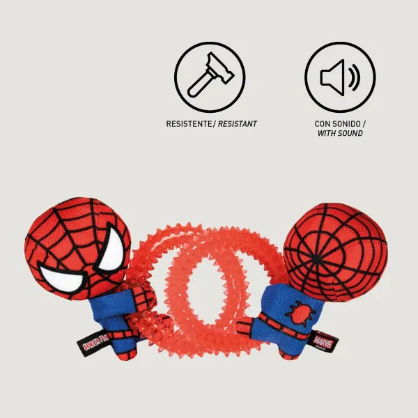 Košļājamā rotaļlieta suņiem Spider-Man   Sarkans 7,0 x 12,5 x 18,5 cm (4 gb.)