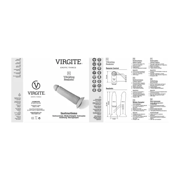 Realistic Vibrator Virgite 19 cm