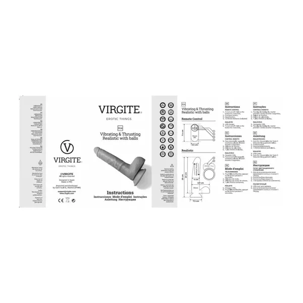 Realistic Vibrator Virgite 23 cm