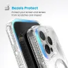 Speck Presidio Perfect-Clear Grip ClickLock & MagSafe - iPhone 16 Pro Max Case (Clear / Chrome Finish / Serene Silver)