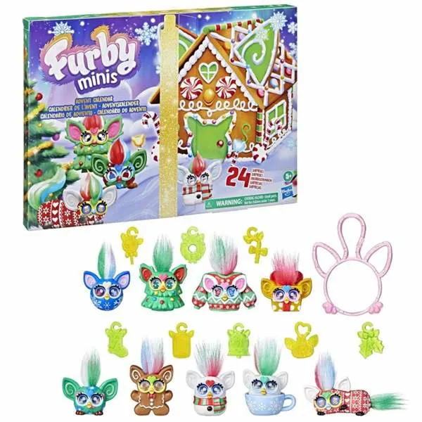 Рождественский календарь Furby Minis полиэстер ABS PoE Разноцветный