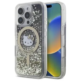 Hello Kitty Liquid Glitter Fever MagSafe - Case for iPhone 16 Pro (black/gold)