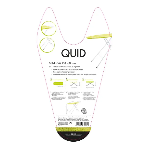Ironing board Quid Minerva Multicolour Metal 110 x 32 cm