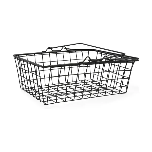 Stiepļu grozs Quid Ebano Metāls Tērauds 30 x 23 x 10,5 cm