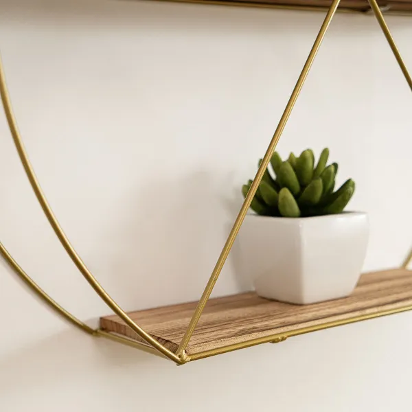 Полка Vinthera Moa Позолоченный Сталь 50 x 12 cm (6 штук)