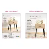 Nightstand Vinthera Moa Steel Natural 35 x 26 x 50 cm