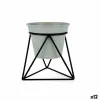 Planter with stand Vinthera Moa Green Metal 14,5 x 12,5 x 15 cm (12 Units)