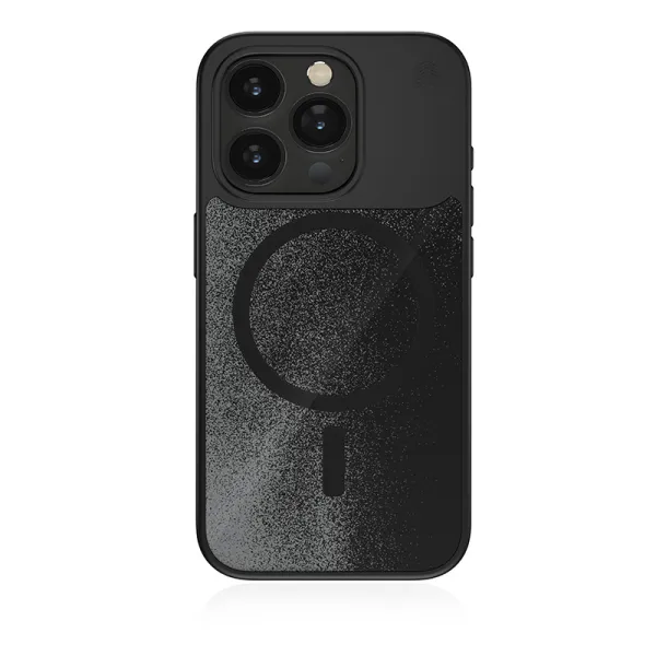 STM Relax Sand MagSafe - Case for iPhone 15 Pro (Black / Grey)