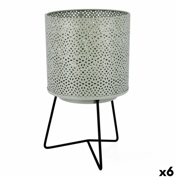 Vazonas su stovu Vinthera Moa Žalia Metalinis 17 x 17 x 29,5 cm (6 vnt.)