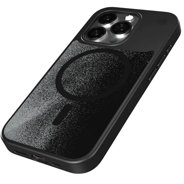 STM Relax Sand MagSafe - Case for iPhone 15 Pro (Black / Grey)