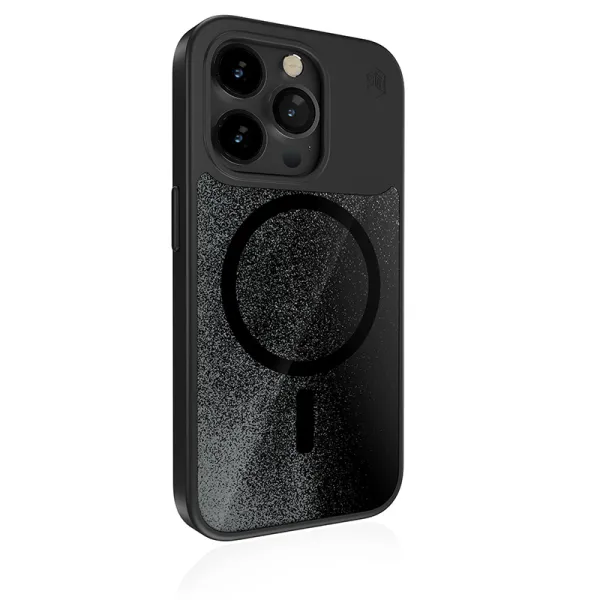 STM Relax Sand MagSafe - Case for iPhone 15 Pro (Black / Grey)