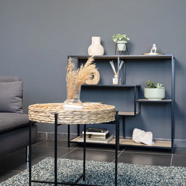 Side table Vinthera Moa Black Beige 100 x 90 x 34 cm