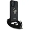 Guess 4G Big Logo Cord Strap Crossbody - Case for iPhone 16 Plus (black)