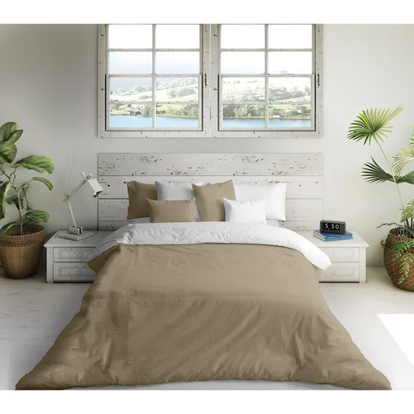 Nordic cover Naturals FUNDA NORDICA BICOLOR REVERSIBLE White Beige 140 x 200 cm Reversible
